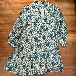 Tuckernuck Cerulean Vine Cotton Linen Palmerston Dress Size XL *Worn Once*